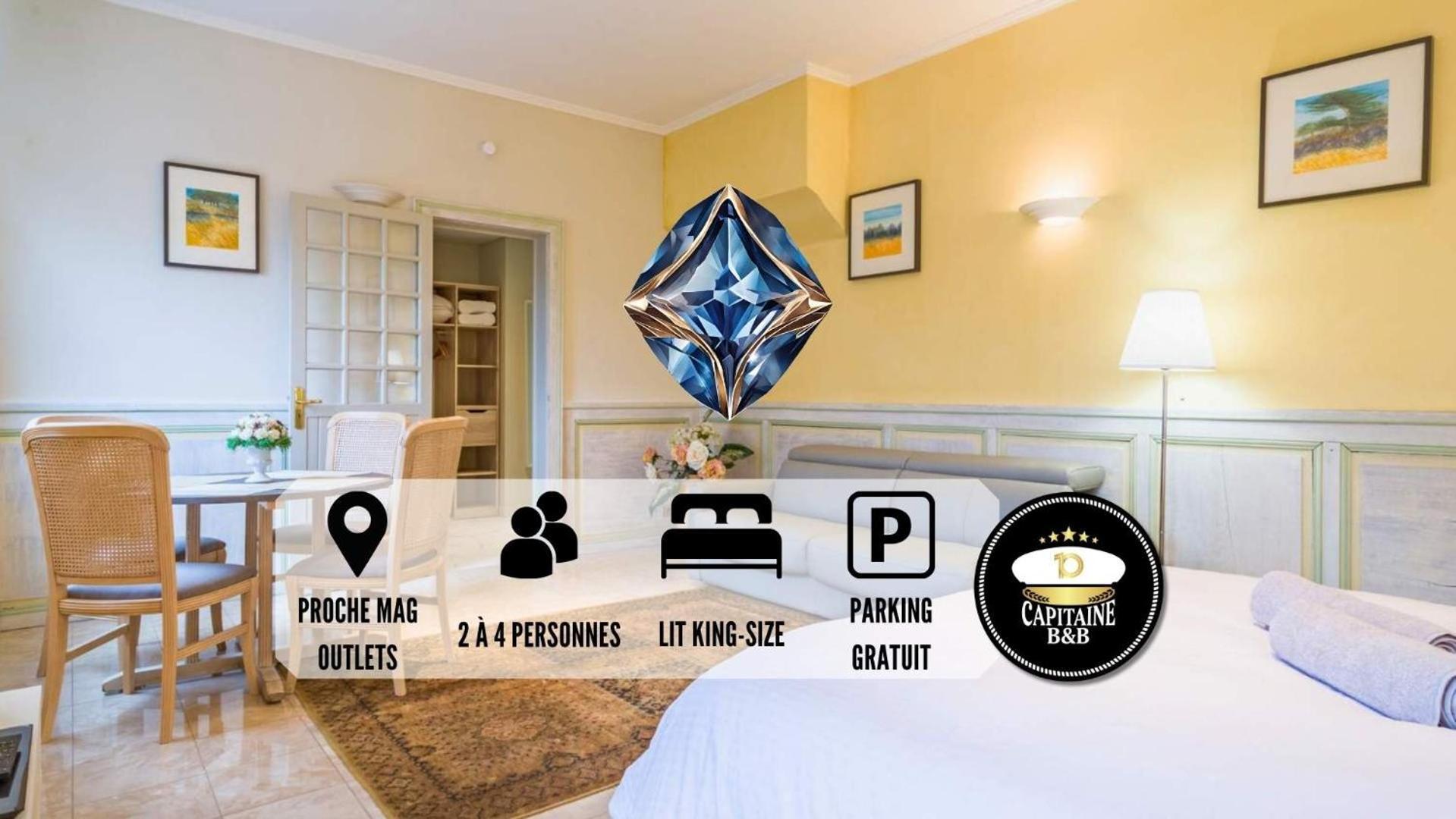 Le Saphir - Confort - Proche Mag Outlet Troyes - Parking Gratuit Pont-Sainte-Marie Kültér fotó